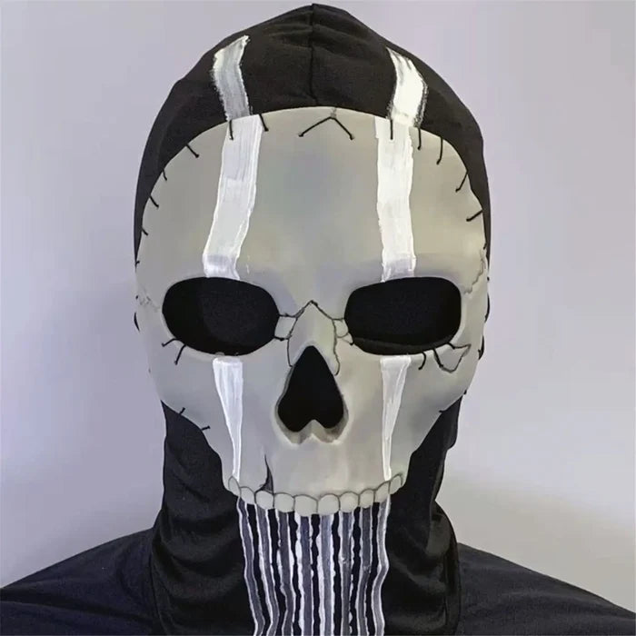 Cosplay Unisex Halloween Horror Ghost Skull Mask MW2 Latex Headgear Helmet Perform Party Masquerade Prop