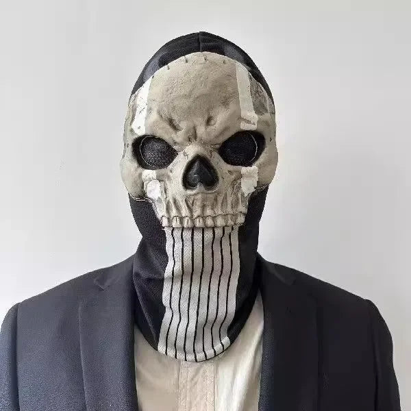 Cosplay Unisex Halloween Horror Ghost Skull Mask MW2 Latex Headgear Helmet Perform Party Masquerade Prop