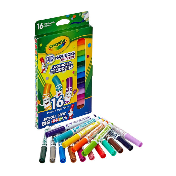 [SG] Crayola 588703 Pip-Squeaks Skinnies Washable Markers 16ct [Evergreen Stationery]