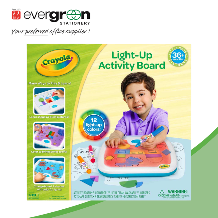 Crayola Activity Set Young Kids Light Up Activity Board Coloring Writing
