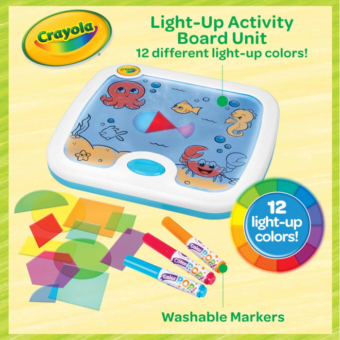Crayola Activity Set Young Kids Light Up Activity Board Coloring Writing