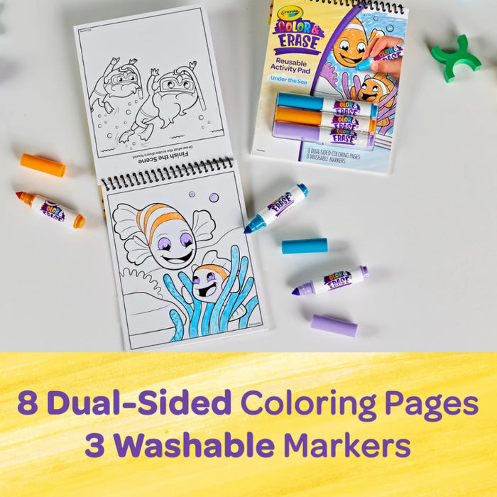 [SG] Crayola Color & Erase Activity Pad (Sea) [Evergreen Stationery]