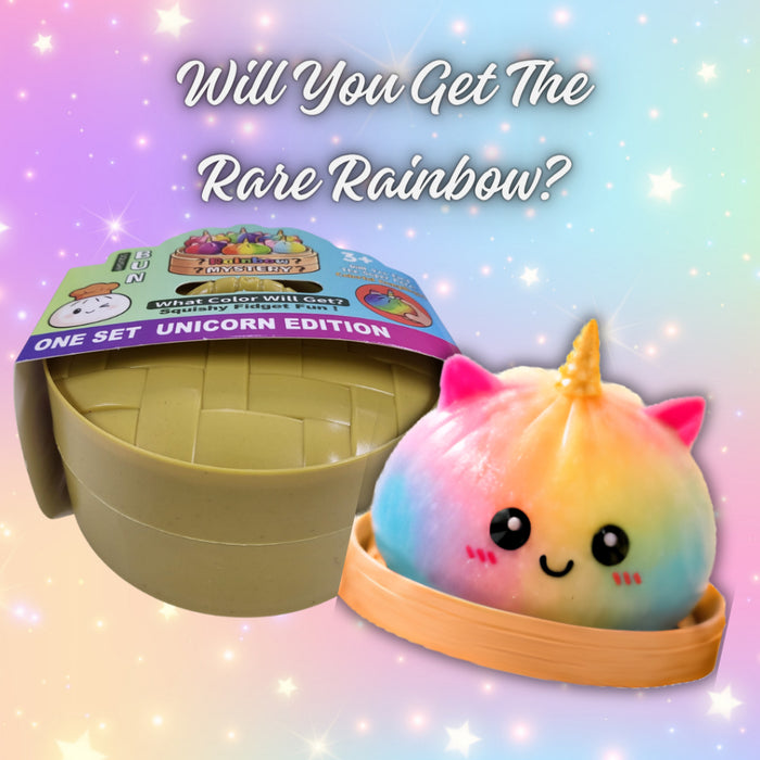 Cute Unicorn Dumpling Bao Squishy Mystery Box | Slow Rising Stress Relief Fidget Toy
