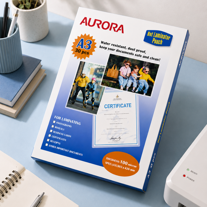 DDD Aurora Laminating Pouch A3 100 Microns (Box of 100)