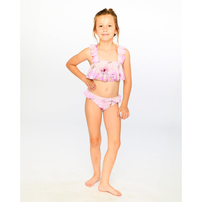 Deux Par Deux 2pc Swimsuit - Gradient Lilac Flowers-H30OG12-3H143 2/3-Pumpkin Pie Kids Canada