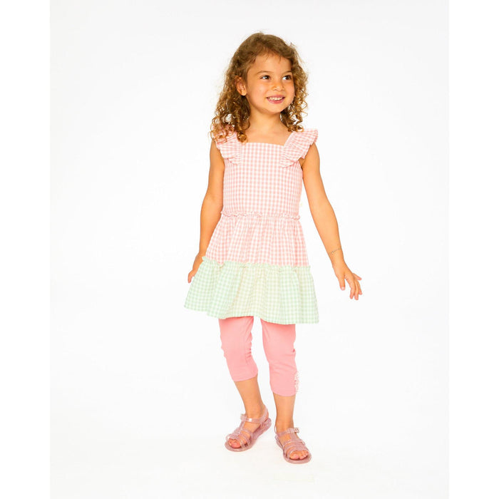 Deux Par Deux Tunic & Capri - Coral Vichy-H30F11-3H107 2-Pumpkin Pie Kids Canada