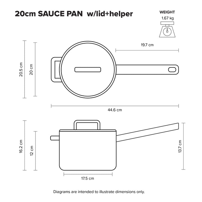ELEKTRA 3 Piece Saucepan Set