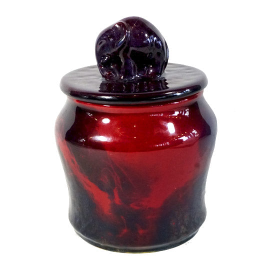 Elephant Tobacco Jar Flambe