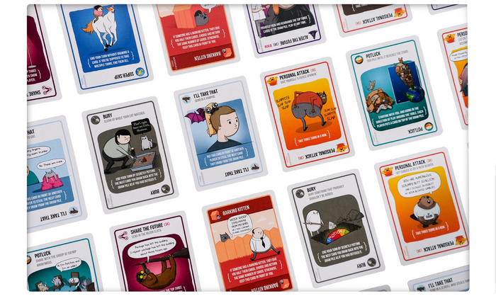 A spread of Barking Kittens game cards