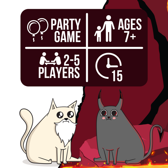 Specs: party game, ages 7+, 2 to 5 players, about 15 minutes