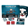 Exploding Kittens Recipes for Disaster box with the cone of shame and components