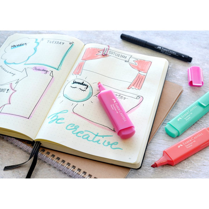 Faber-Castell Highlighter Textliner 46 Pastel, Wallet of 8