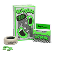 Fast Friends box at an angle, green box with cartoon mouths