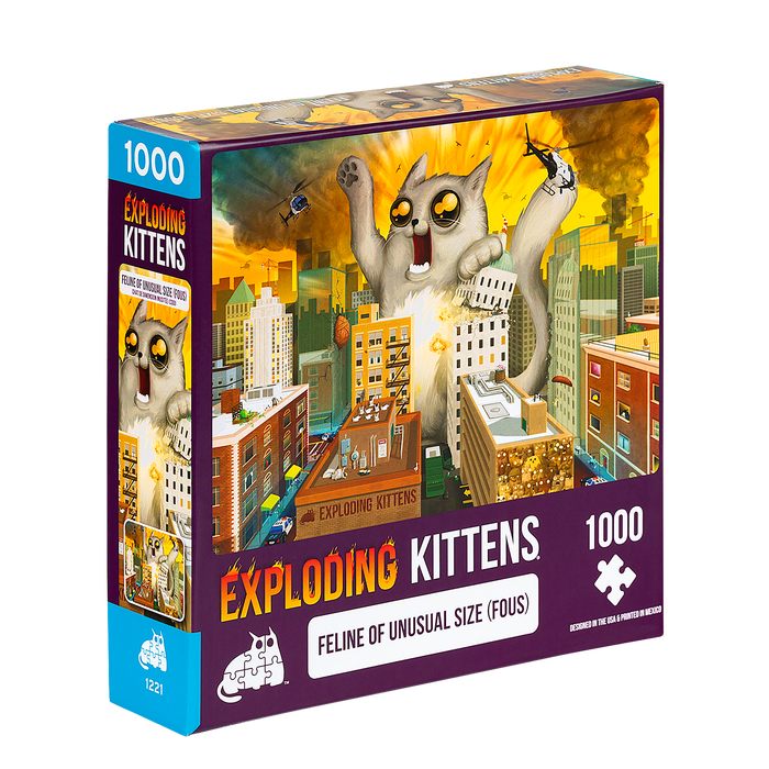 Feline of Unusual Size 1000-piece puzzle box shown at an angle