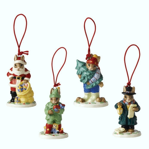 Four Bunnykins ornaments set