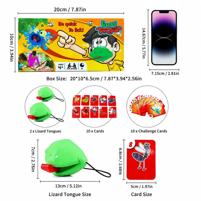 Frog Chameleon Tongue Out Board Game Kids Interactive Desktop Action Toy Family Party Game