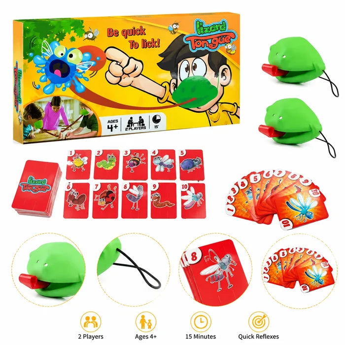Frog Chameleon Tongue Out Board Game Kids Interactive Desktop Action Toy Family Party Game