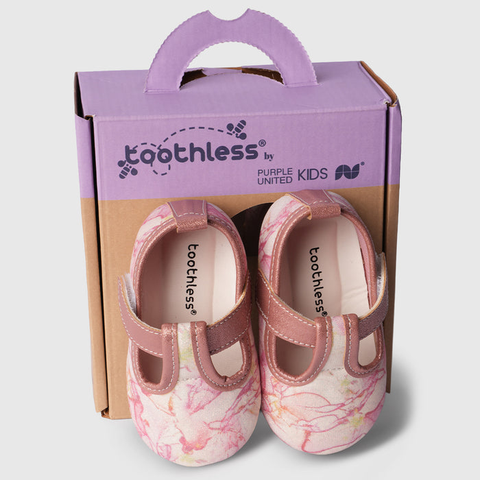 Girls Decorative Floral Pink Booties for Occasion Dressing