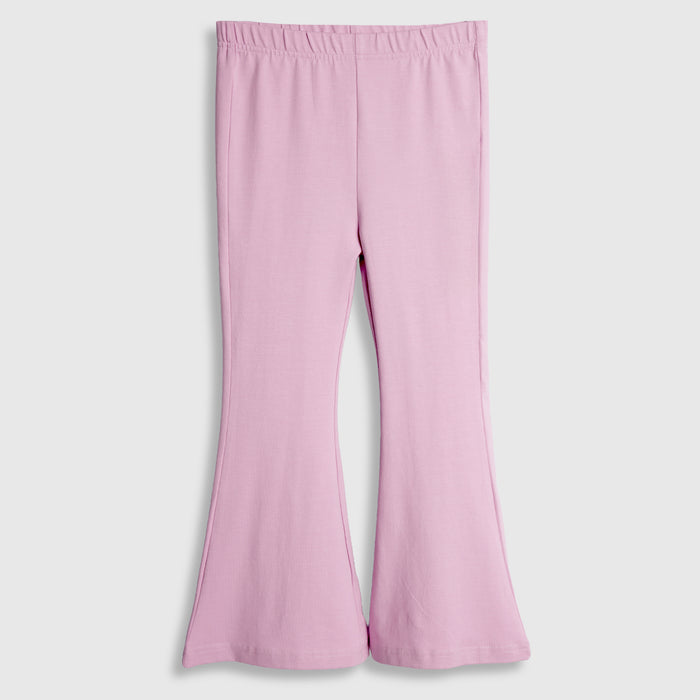 Girls Lower in Lavender Flared Fit with Stretchy Fabric & Elastic Waist for Active Wear