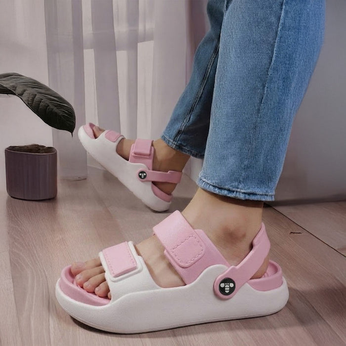 Girls Pink & White EVA Comfort Lightweight Clogs