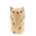 Hairy Potato Cat mini plush, front view of a beige potato-shaped cat
