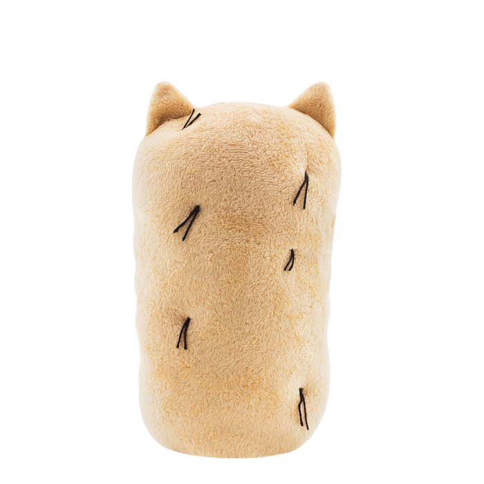 Hairy Potato Cat mini plush, back view