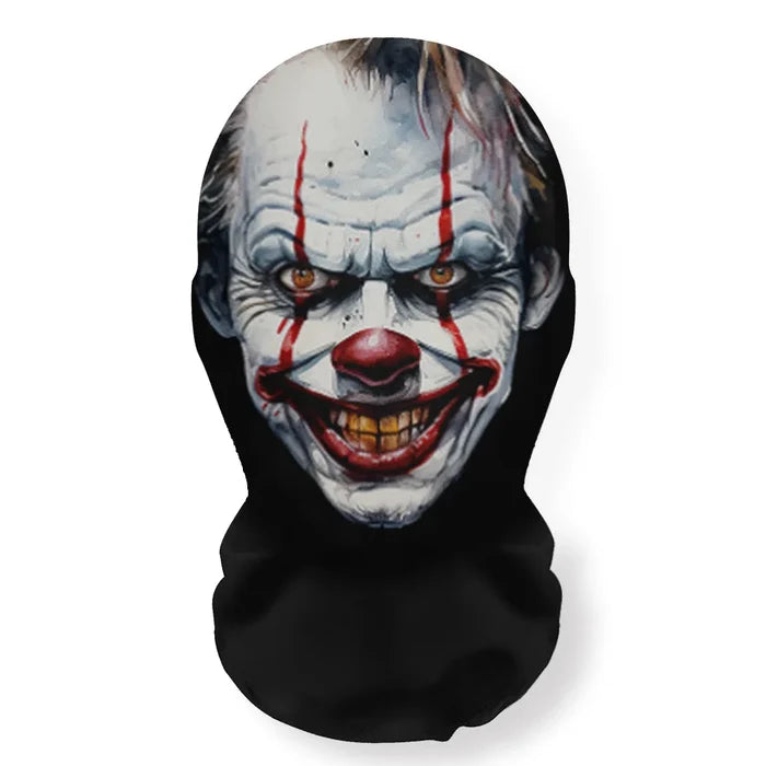 Halloween Skeleton Mesh Hood Mask | Elastic Breathable | Scary Party Cosplay Face Cover