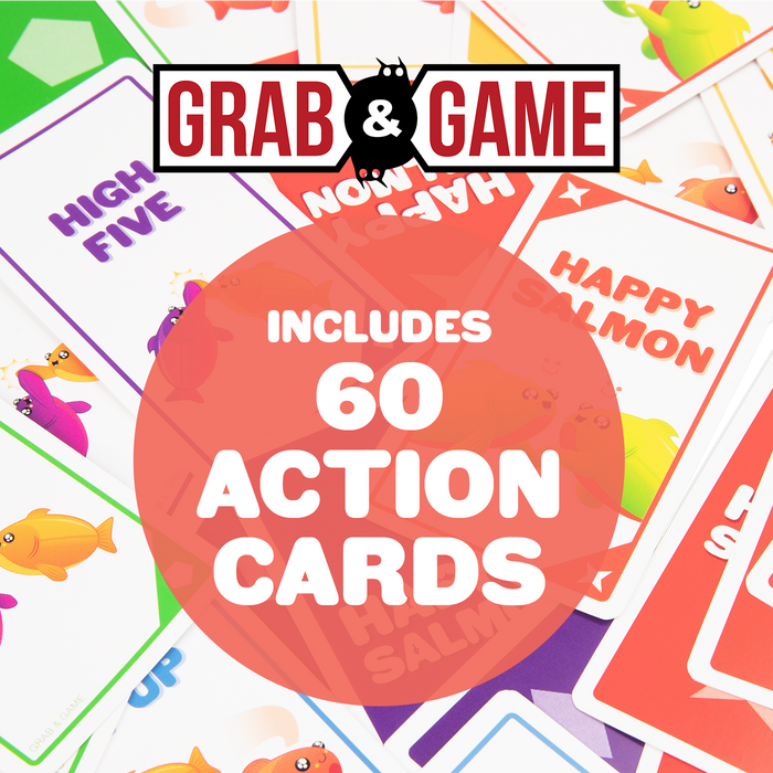 Happy Salmon Grab & Game cards, 60 action cards