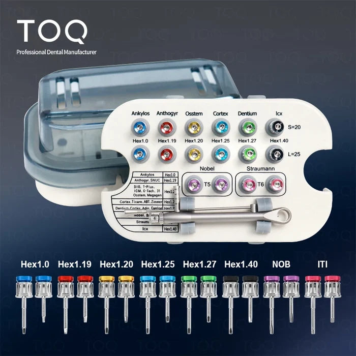 High Quality Screwdriver Tools Dental Implant Torque Wrench Ratchet 10-70NCM with Drivers & Wrench Kit