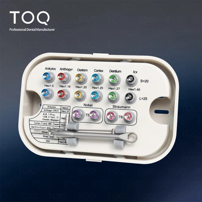 High Quality Screwdriver Tools Dental Implant Torque Wrench Ratchet 10-70NCM with Drivers & Wrench Kit