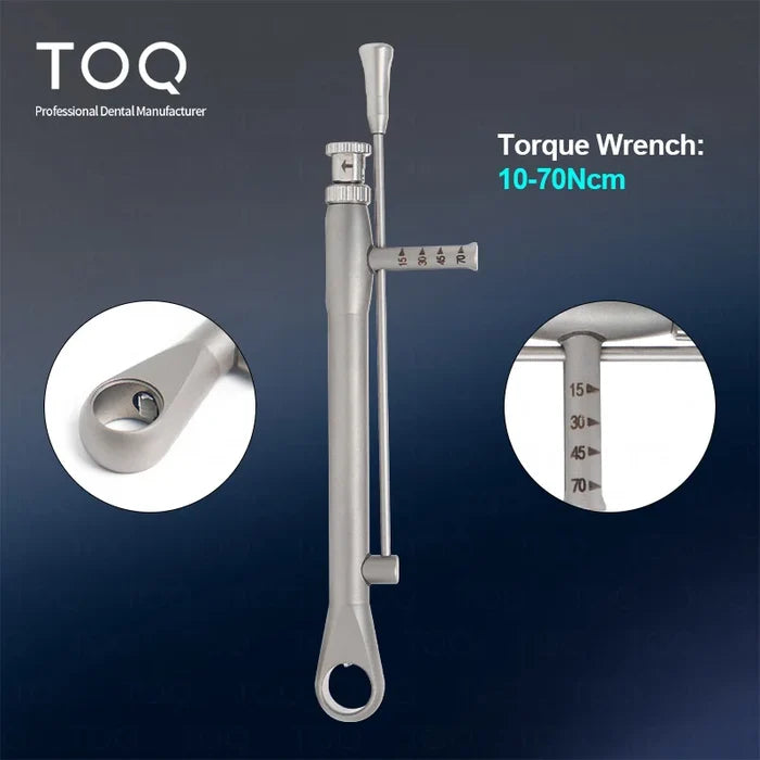 High Quality Screwdriver Tools Dental Implant Torque Wrench Ratchet 10-70NCM with Drivers & Wrench Kit