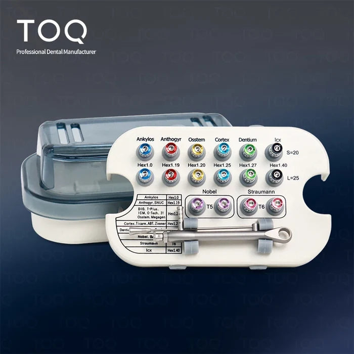 High Quality Screwdriver Tools Dental Implant Torque Wrench Ratchet 10-70NCM with Drivers & Wrench Kit