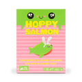 Hoppy Salmon box front, an Easter-themed Happy Salmon edition