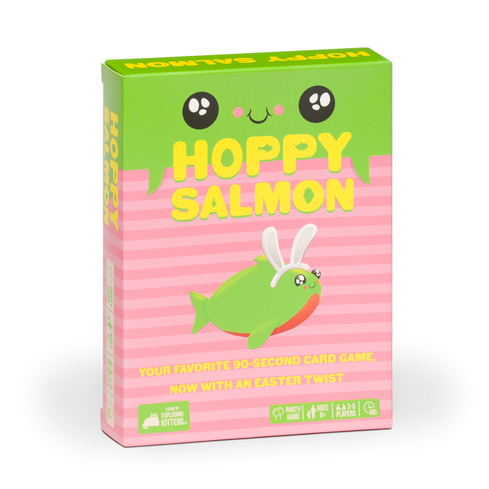 Hoppy Salmon box shown at an angle