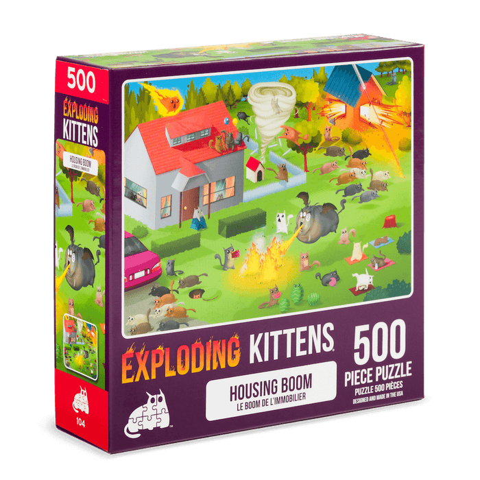 Housing Boom 500-piece puzzle box shown at an angle