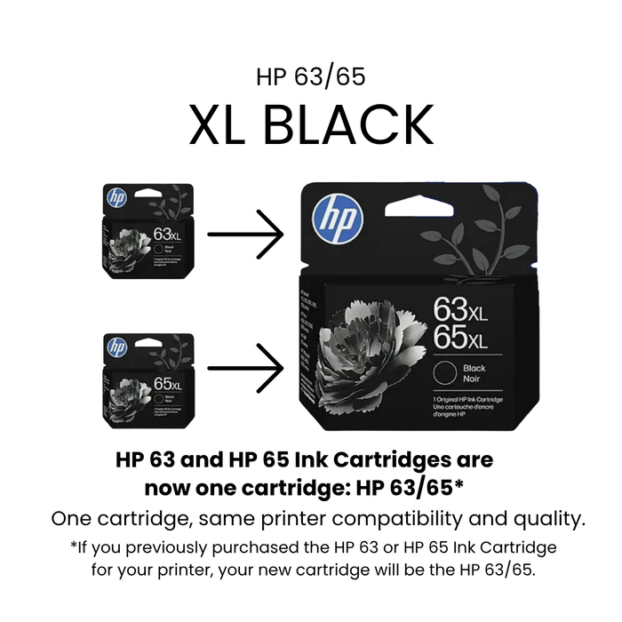 HP 63/65 Color/Black/XL Black Original Ink Cartridge