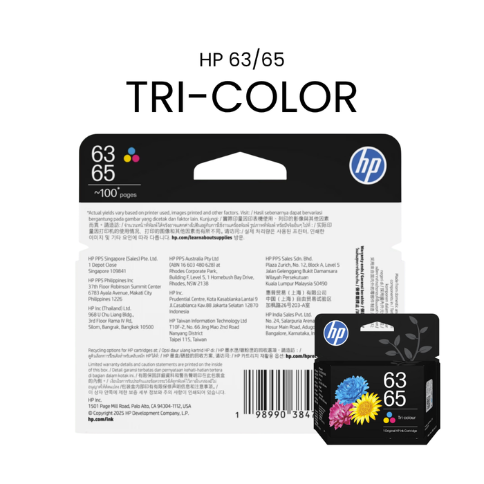 HP 63/65 Color/Black/XL Black Original Ink Cartridge