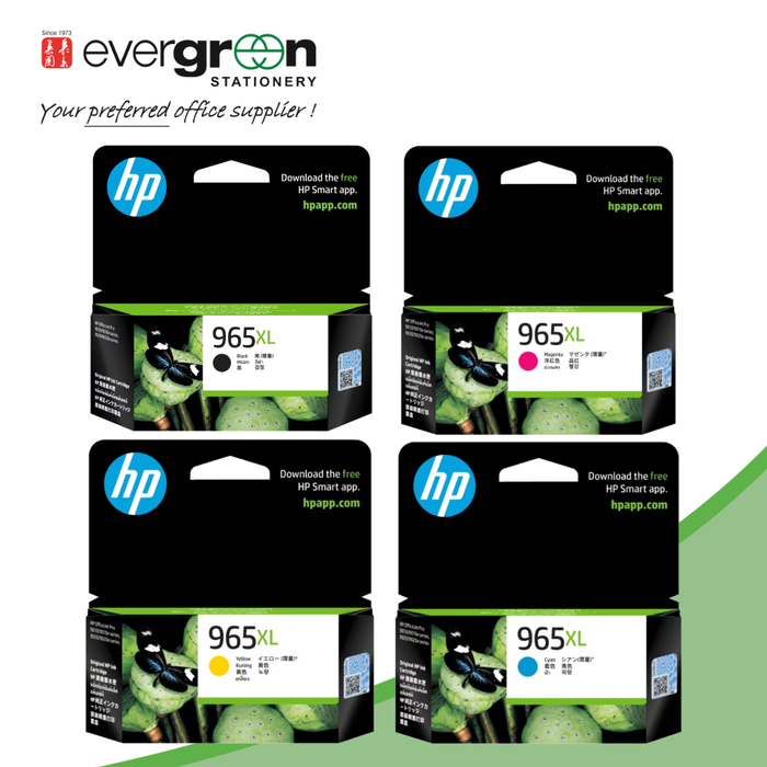 HP 965XL High Yield Original Ink Cartridge | Black, Cyan, Magenta, Yellow