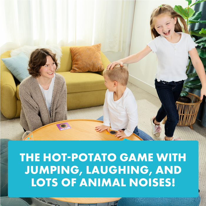 Kids playing Hurry Up Chicken Butt, a hot-potato party game