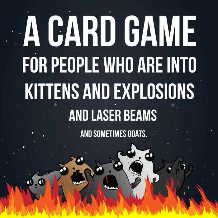 Tagline: a card game for people into kittens, explosions and laser beams