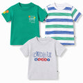 Infant Baby Tshirt Set in Multicolour with Soft Fabric, Cute Graphic Prints & Snap Buttons - (Pack of 3)