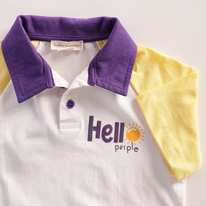 Infant Coord Set in Dual Colour with Regular Fit, Soft Polo Tshirt & Elastic Comfort Shorts