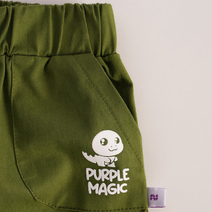 Infant Coord Set in Green Striped Panel with Warm Comfort Sweatshirt & Elasticated Pants