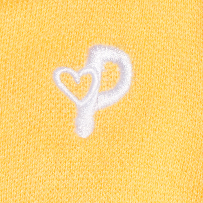 Infant Girls Sweater in Light Yellow with Floral Pattern, Full Sleeves & Ribbed Finish