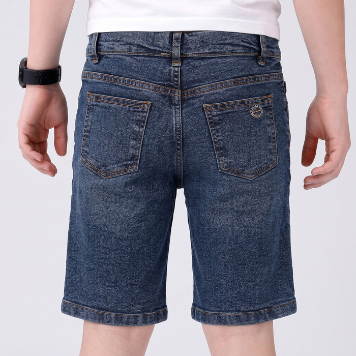 Kids Boys Bermuda in Mid Blue Denim with Cargo Utility Pocket Design for Active Kids Wear
