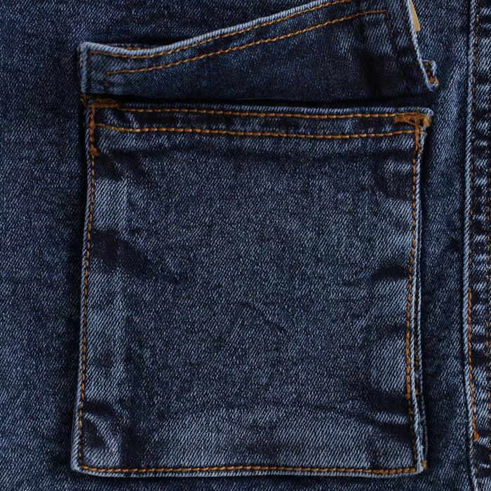 Kids Boys Bermuda in Mid Blue Denim with Cargo Utility Pocket Design for Active Kids Wear