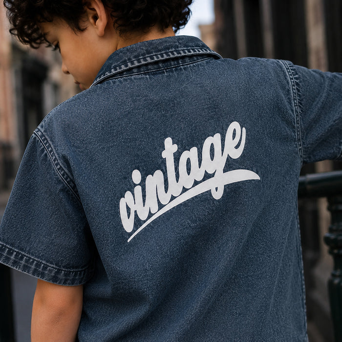 Kids Boys Combo | Blue Denim Casual Shirt & Blue Relaxed Fit Denim Jeans | Shop the Look