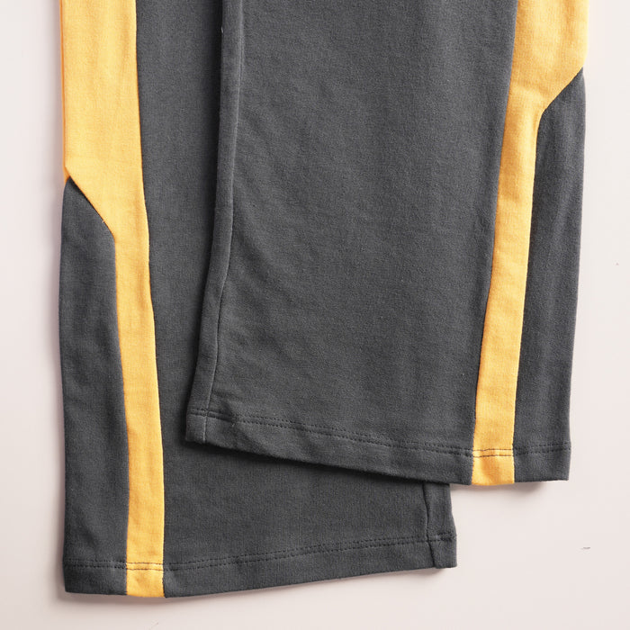 Kids Boys Coord Set in Grey with Hooded Tshirt & Wide-Leg Trousers, Perfect Comfort Wear