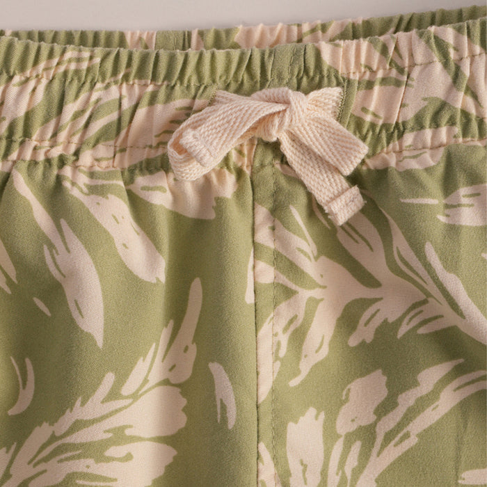 Kids Boys Coord Set in Light Green with Printed Soft Cotton Shirt & Shorts for Summer Wear