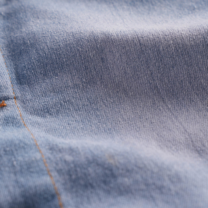 Kids Boys Denim Jacket in Mid Blue with Classic Collar, Full Sleeves & Utility Pockets